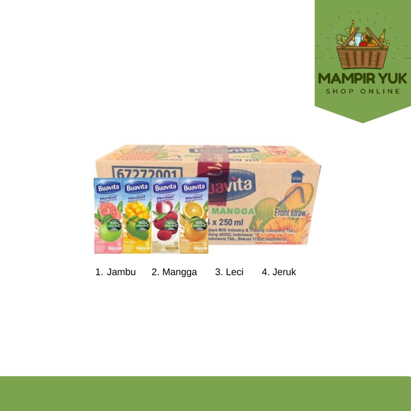 Buavita semua varian 250 ml 1 dus | mampiryuk