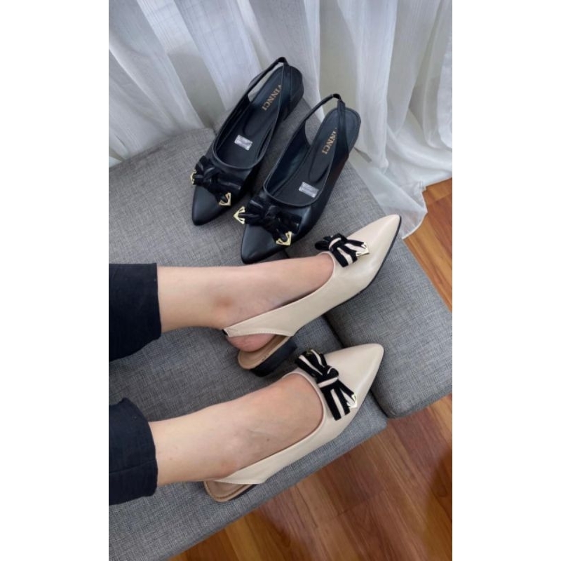 FLATSHOES PITA PANSUS TALI BELAKANG SANDAL VINNCI WANITA LOOK IMPORT