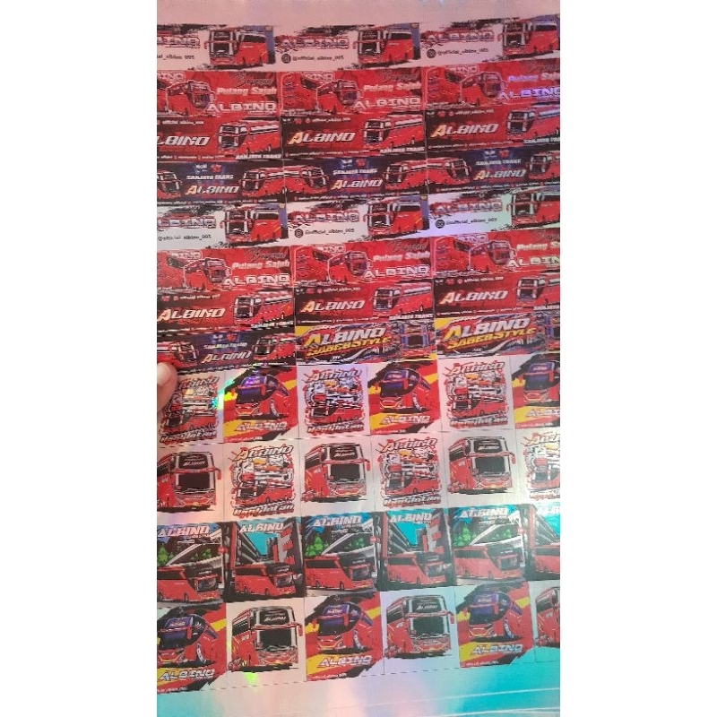 

STIKER BUS BASURI EDISI ALABINO ORIGINAL 48 PCS