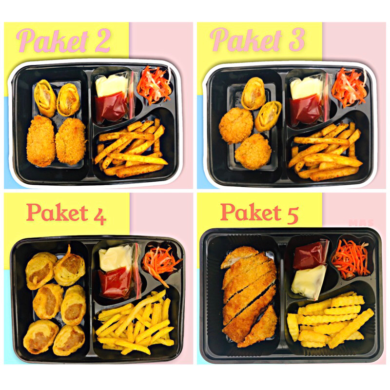 

Paket Bento no 2,3,4.5 (harga satuan)