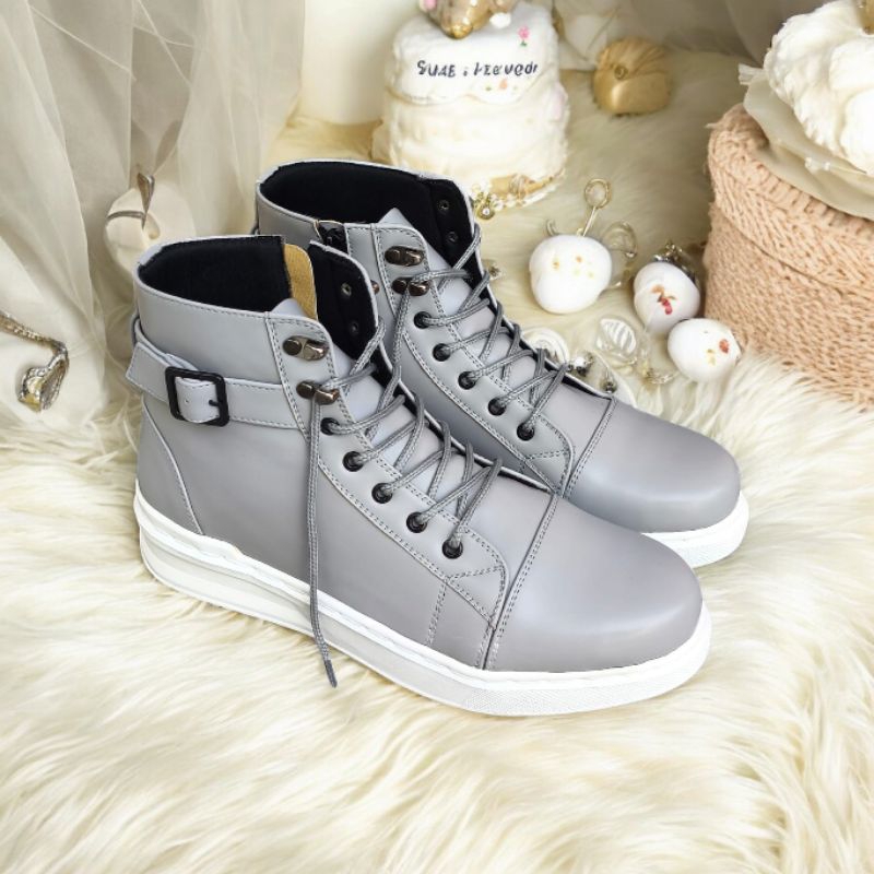 HIGAN GRAY | Sepatu Boots Pria Safety Riding Anak Motor Touring Gaya  Baru