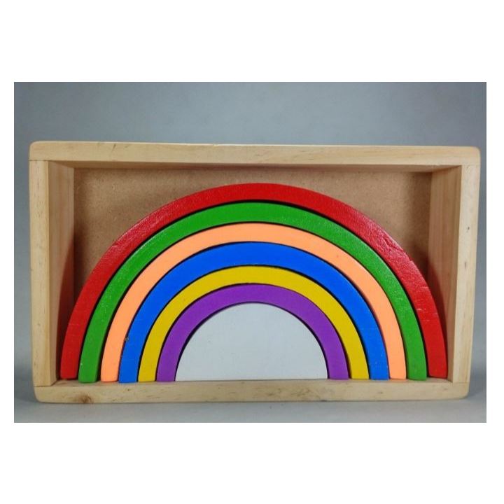 Mainan Edukasi Rainbow Block/Balok Pelangi