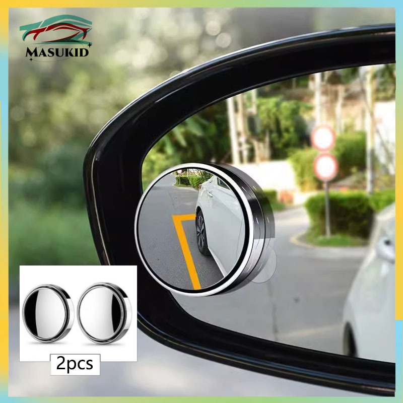 2 PCS 360 Derajat HD Blind Spot Cermin Mobil Mobil Universal Cermin Area Blind