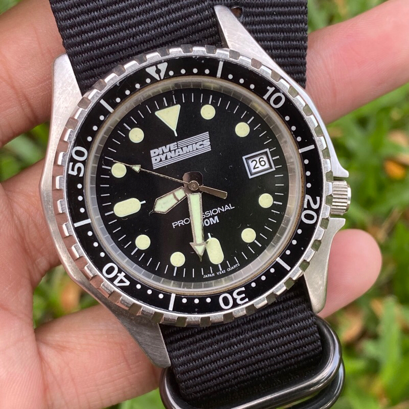 jam tangan Dive Dynamics Quartz Diver Japan original jadul kuno antik vintage pria