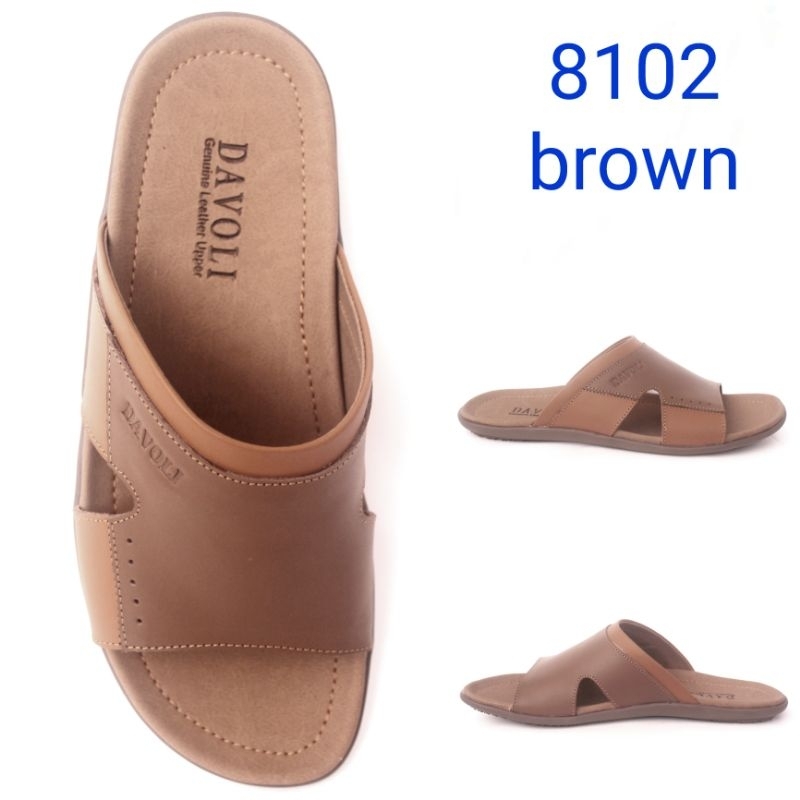 DAVOLI Sandal Kulit 8102 Brown