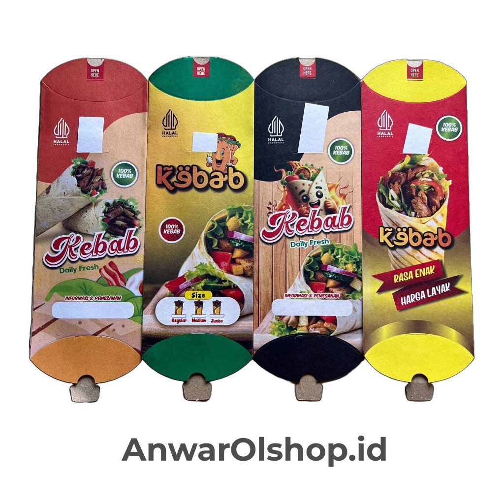 

Kemasan Kebab Jumbo Ukuran 24x9 cm isi 100 Pcs / Box Kebab / Dus Kebab / Bungkus Kebab / Wadah Kebab