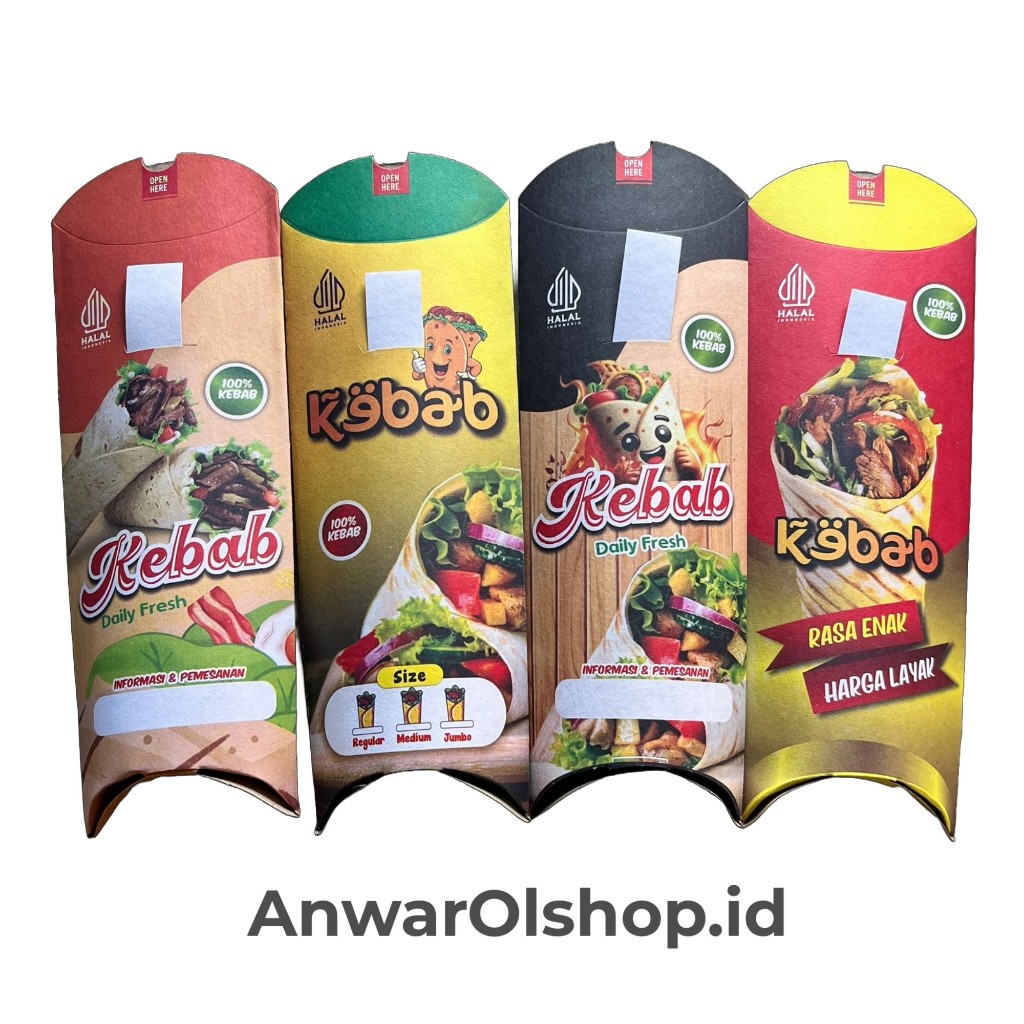 

Dus Kebab Jumbo Ukuran 24x9 cm isi 100 pcs Terlaris / Wadah kebab / Kemasan kebab / Box Kebab