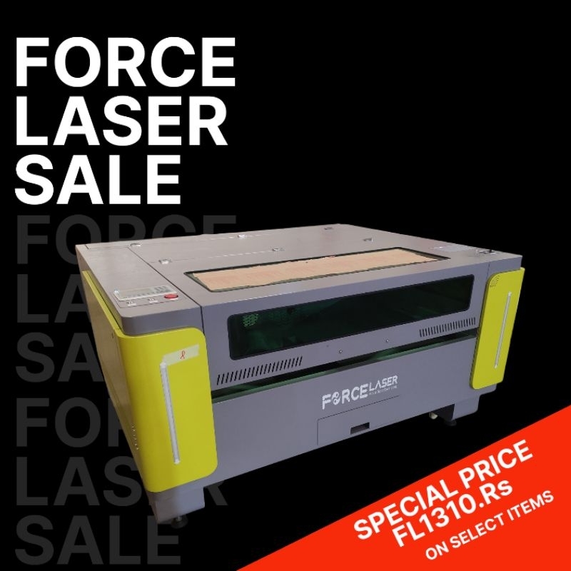 Mesin Laser Akrilik "FORCE" FL1310.Rs 130watt Mesin Cutting Acrylic NonMetal