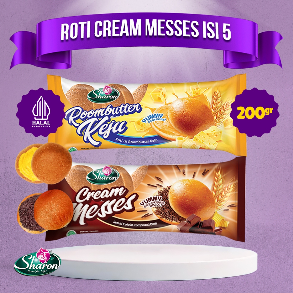 

Roti isi Cream Messes Sharon Bakery 200gr