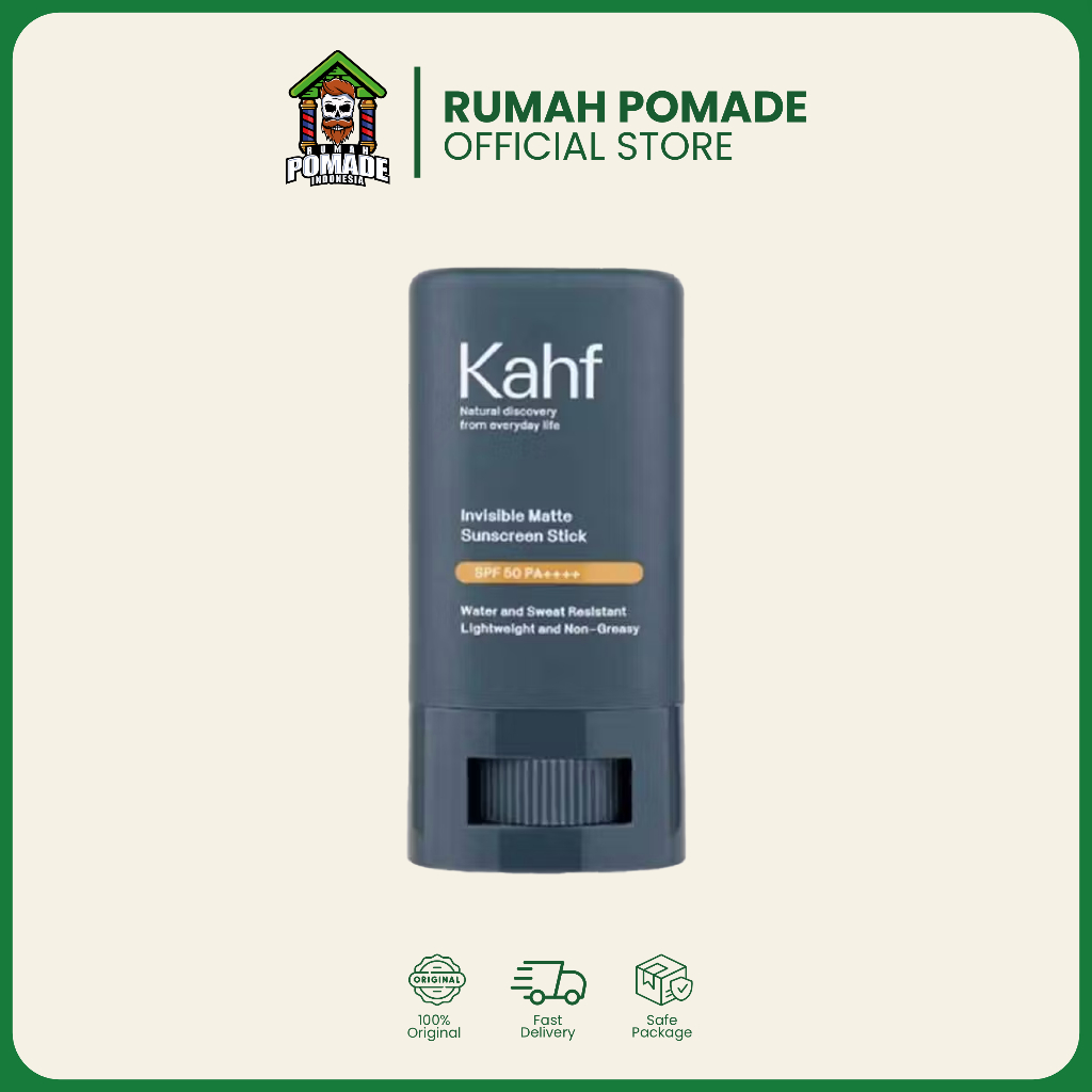 Kahf Invisible Matte Sunscreen Stick SPF 50 PA++++ 22 g - Sunscreen Pria Tebal Spf 50 Kahf Original