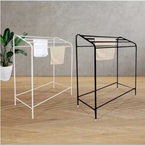 Jemuran Handuk Besi Minimalis Jumbo Hitam dan Putih