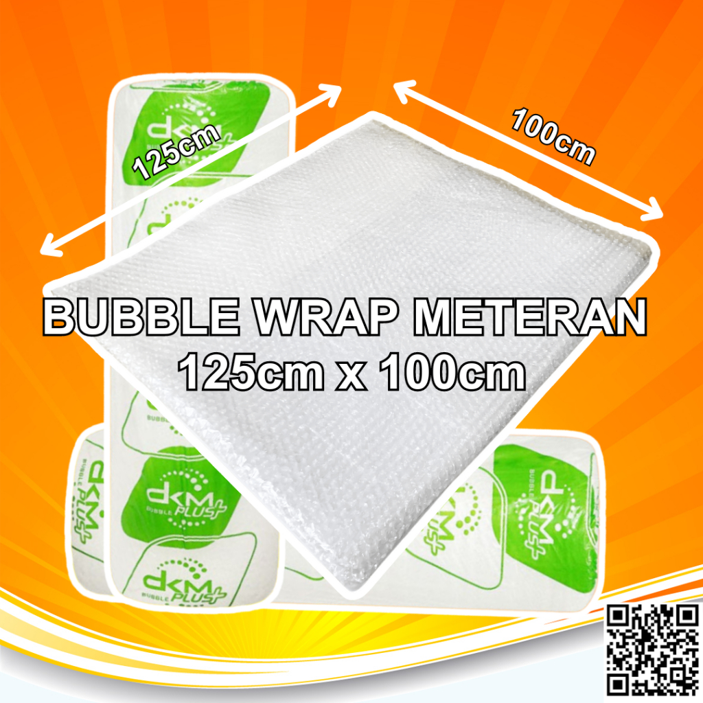 

Bubble Wrap Roll Meteran Putih Bening (125cm x 1m) - Putih