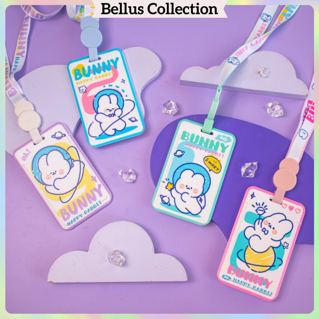 

LANYARD NAME TAG TALI GANTUNGAN ID CARD COVER ✨MODEL BUNNY✨ ID CARD HOLDERS ID CARD LANYARD PVC CASE