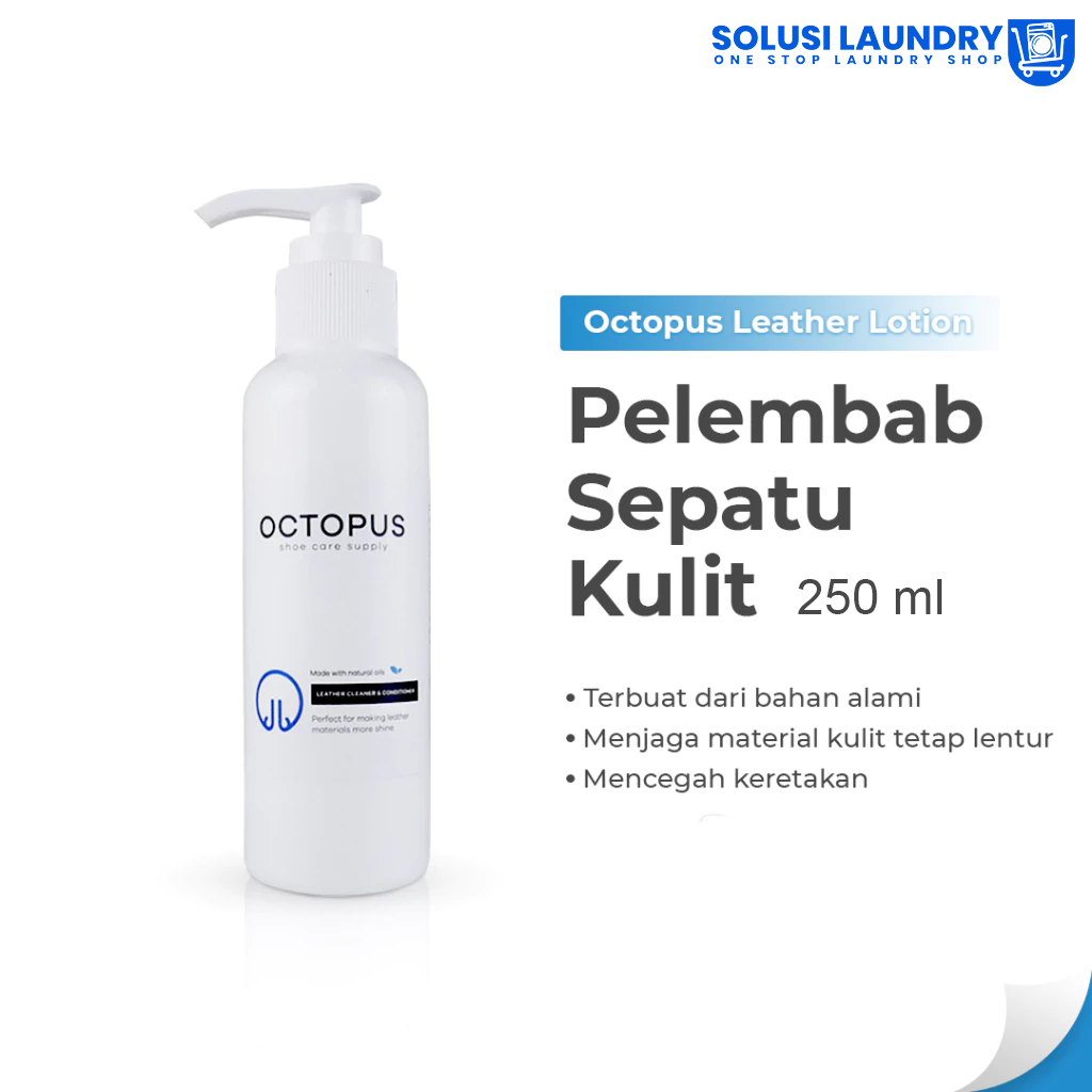 Pembersih Sepatu Tas Kulit Pencuci Sepatu Tas Kulit Pelembut Sepatu Kulit Octopus 250ml