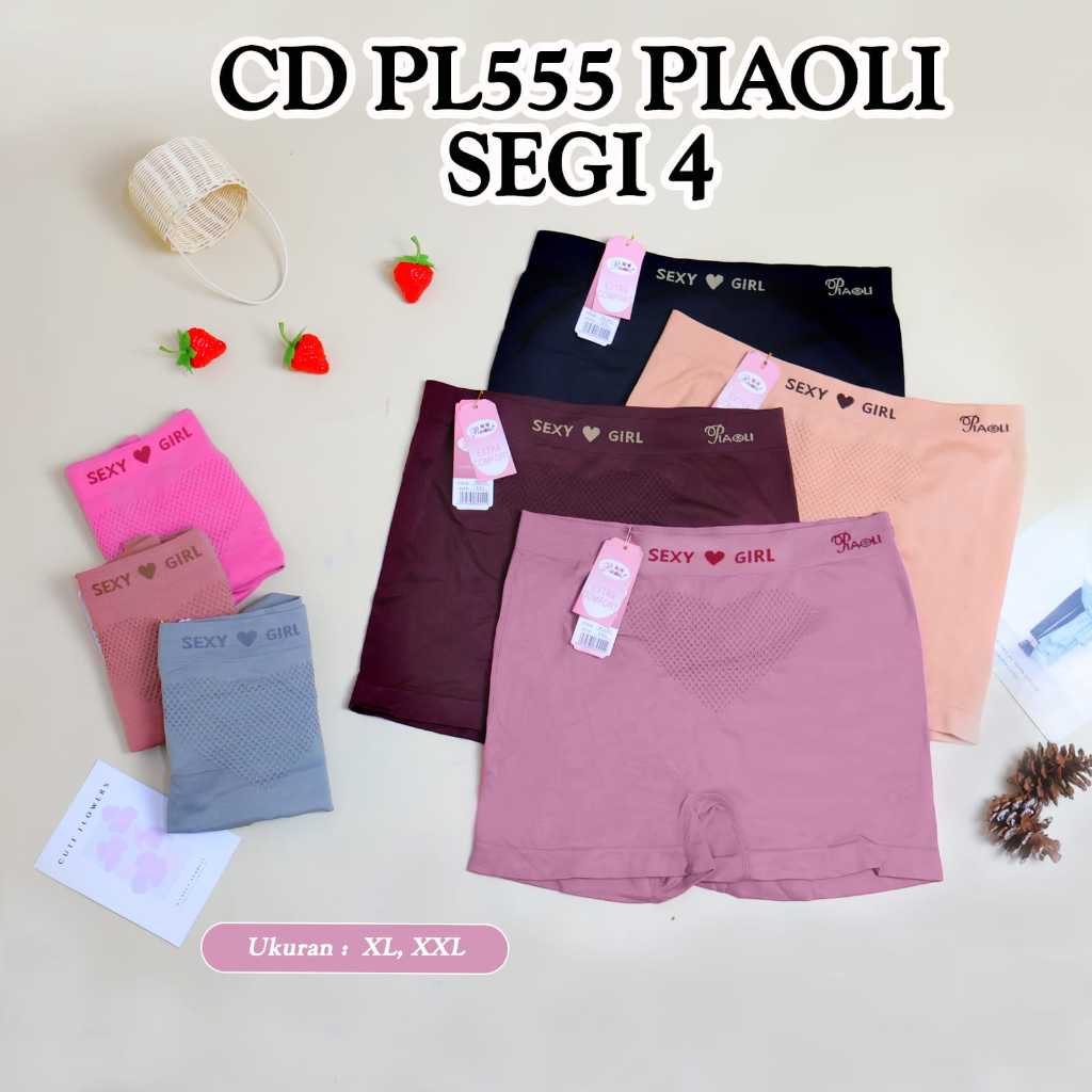 6 PCS BOXER PIAOLI / CELANA DALAM WANITA SEGIEMPAT RAJUT PL 555 PL552