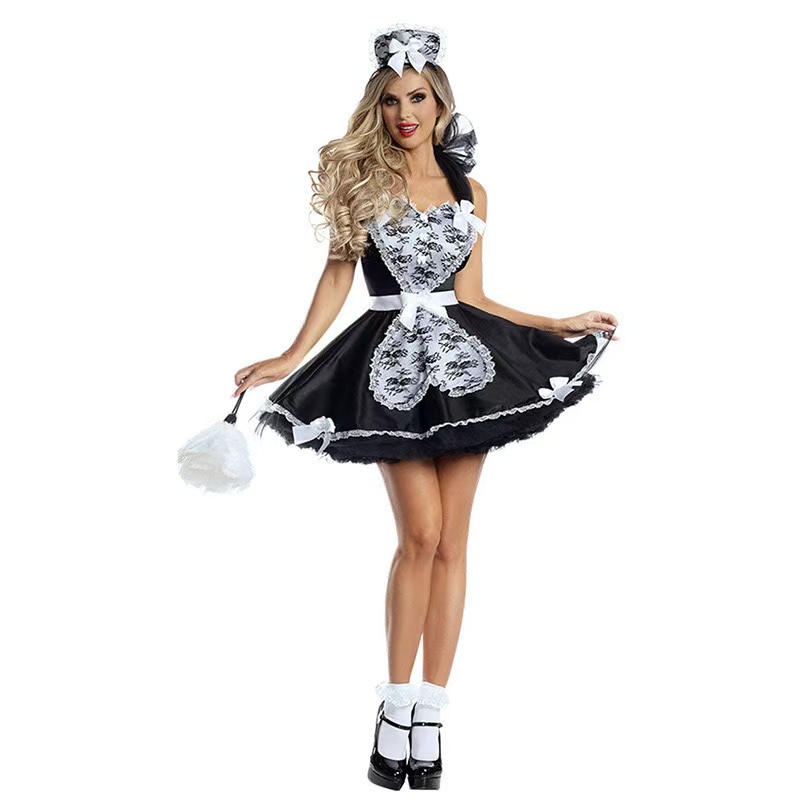 M-XL French maid costume game costume Halloween costume uniform cosplay costume sexy maid costume