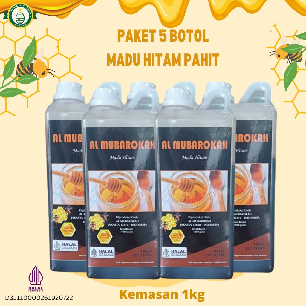 

AL MUBAROKAH - Madu Hitam Pahit Al Mubarokah Paket Isi 5 Kemasan