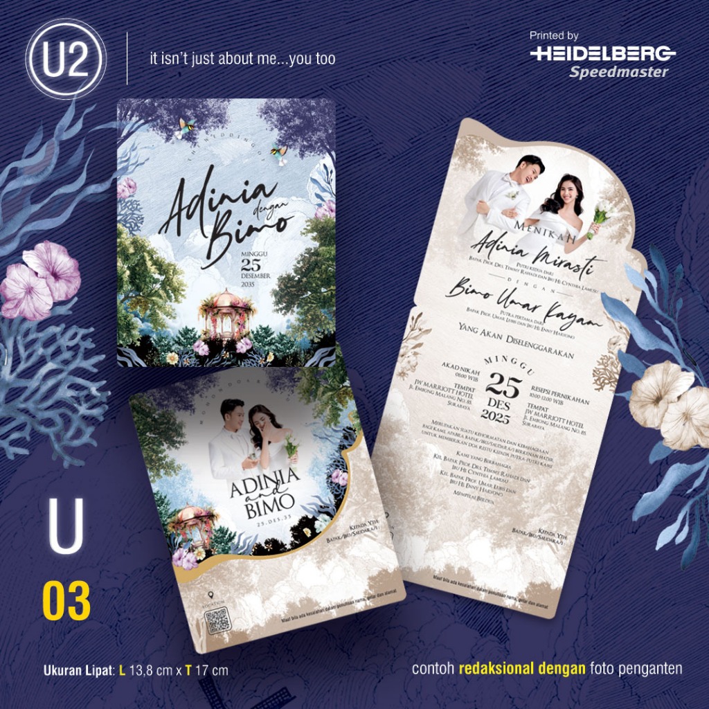 Blangko Undangan U2 You Too 03 | Blangko Undangan kosong | Kertas Undangan Kosong Murah