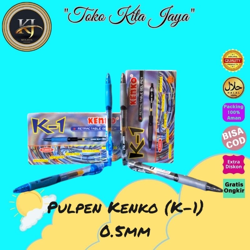 

Pulpen gel Kenko K-1 0.5mm ( 1 Pack )