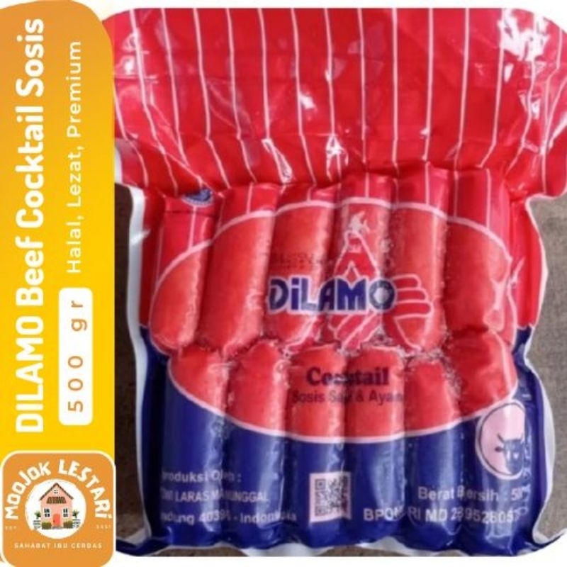 

Dilamo beef cocktail 500gr 1/2kg Sosis Kulit Merah Isi 25 Sosis Murah