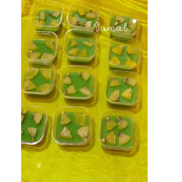 

Dessert Puding Melon Kiwi 150ml / Cemilan manis / isi 10 cup