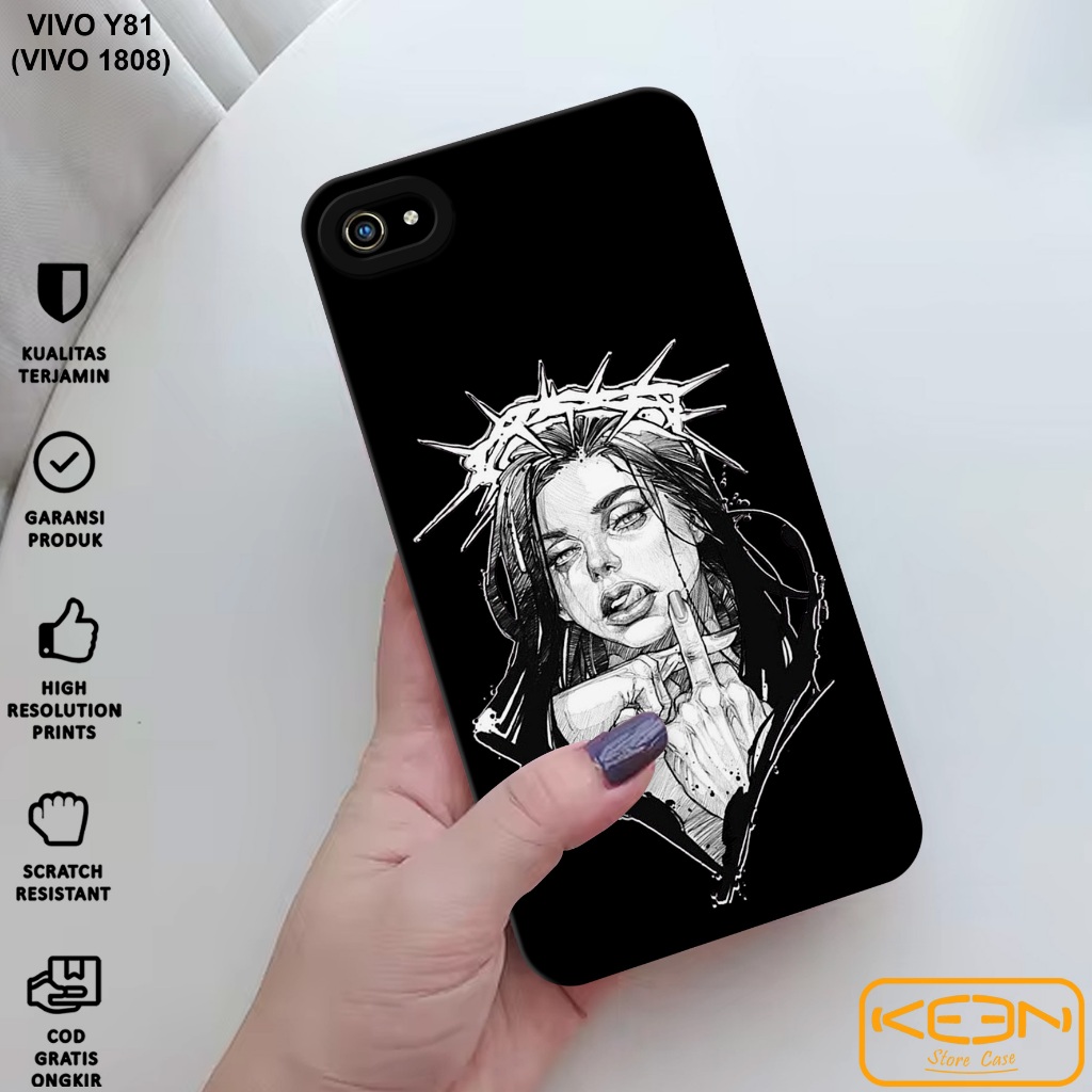 Case Hp Vivo Y81 - Casing Hp Vivo Y81 Motif Black Wallpaper - Case Procamera - Softcase Hp Vivo Y81 