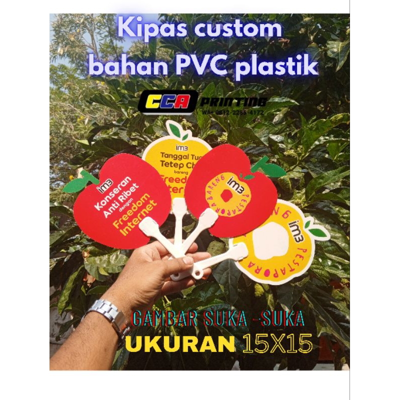 kipas custom sovenir /kipas pvc/kipas merah putih