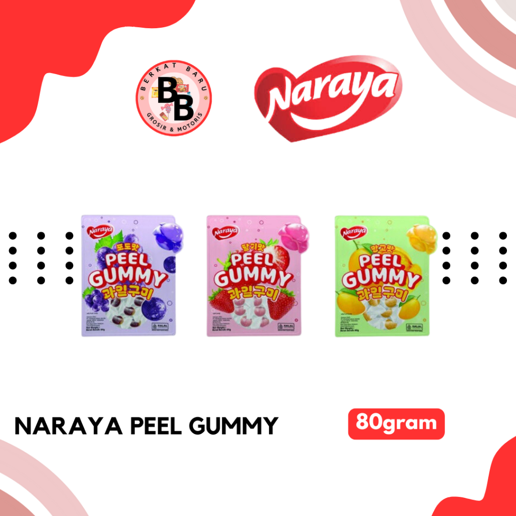 

[BB SNACK] NARAYA PEEL GUMMY 80GRAM