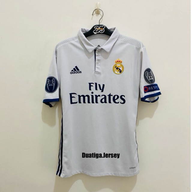 Jersey Real Madrid Home 2016-2017 Adizero Full Patch UCL RONALDO 7 (M)
