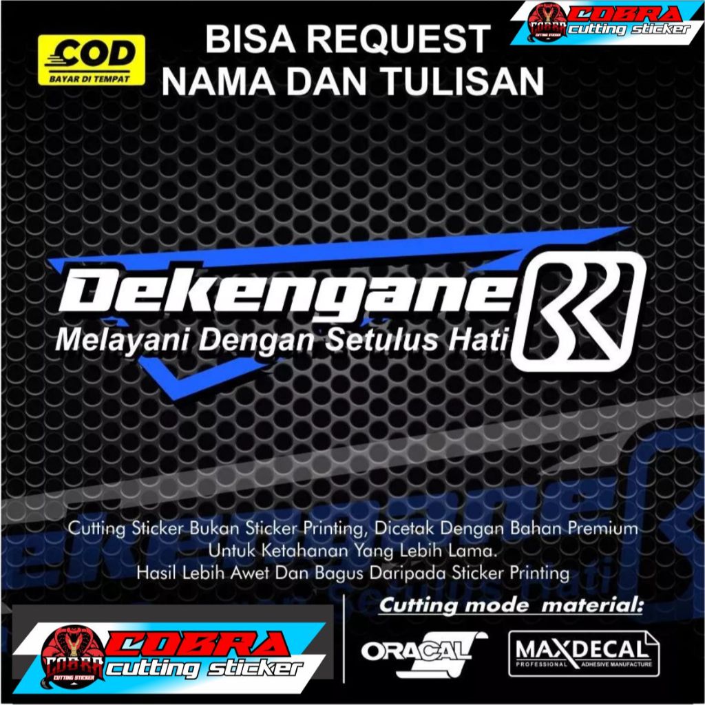 STICKER STIKER KACA MOBIL DEKENGAN E BRI CUTTING STICKER