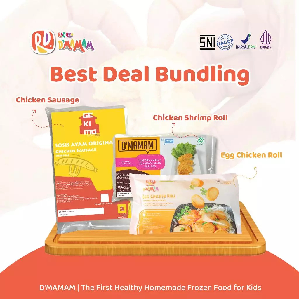 Best Deal Bundling (Sosis Ayam, Chicken Shrimp Roll, Egg Chicken Roll) BPOM HALAL D'MAMAM
