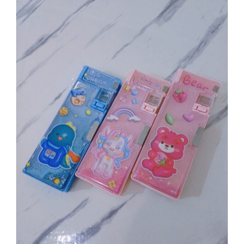 

Kotak Pensil Magnet Glitter Air/Kotak Pensil 2 Sisi/Kotak Pensil Anak/ Kotak Pensil/Pensil Case/Kotak Pensil Karaktek/Tempat Pensil/Kotak Pensil Model Baru/Kotak Pensil Rautan.