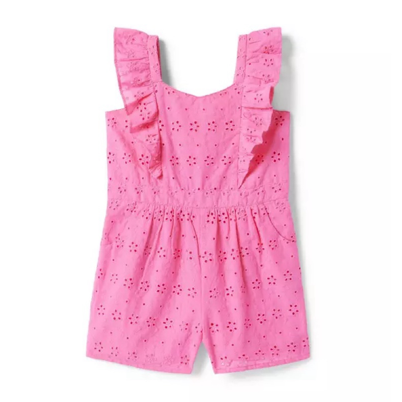 Janie and Jack Eyelet Ruffle Romper