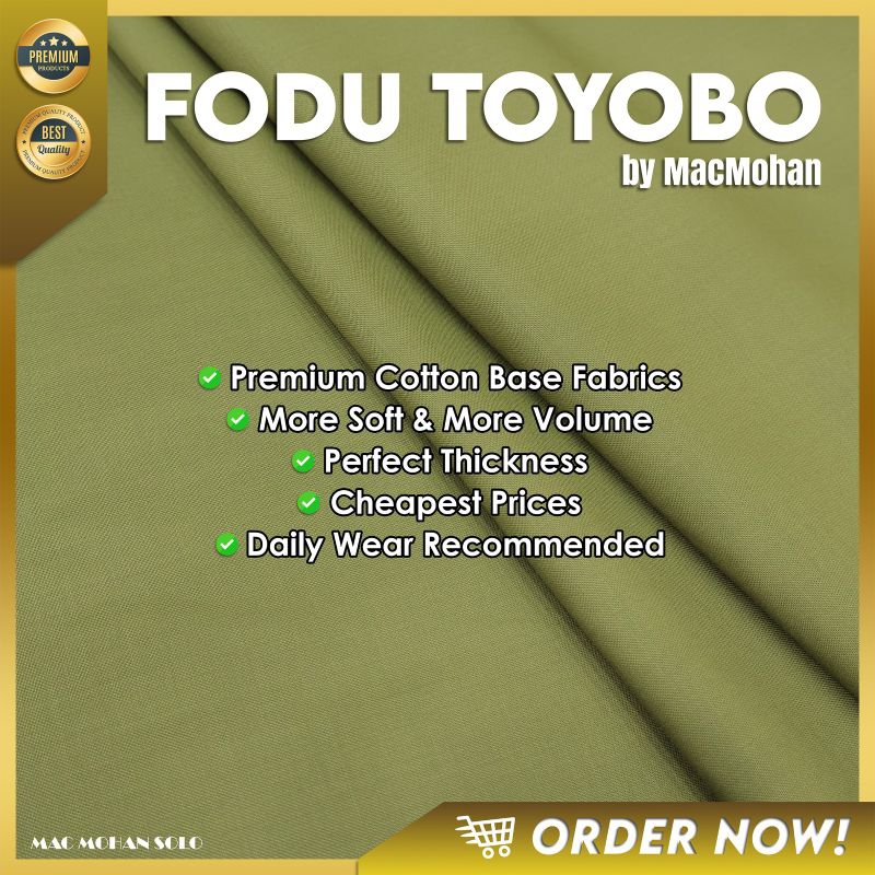 TOYOBO FODU By Thompson Exclusive Quality Cotton Japan Toyobo FODU Per 0.5m Termurah