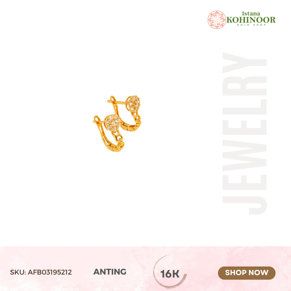 KOHINOOR ANTING EMAS EARRINGS YELLOW GOLD