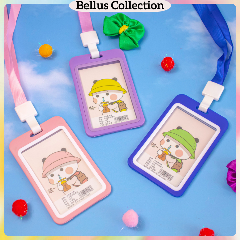 

ID CARD 2 SISI KARAKTER ✨CARTOON BEAR✨ - LANYARD - TANDA PENGENAL - NAME TAG HOLDER PVC ID CARD