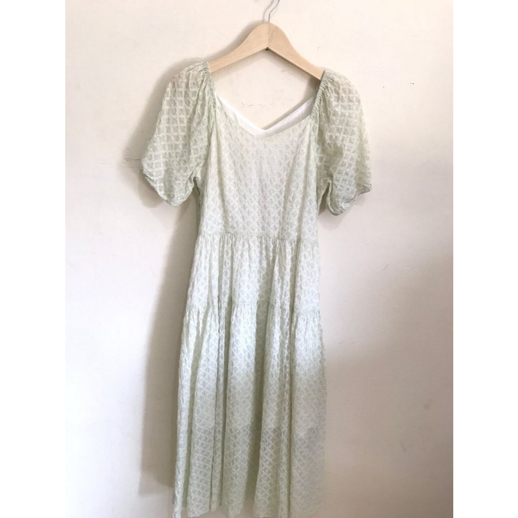 DM 13- Dress wanita Vintage & Cute Korean style Model Timbul Neon