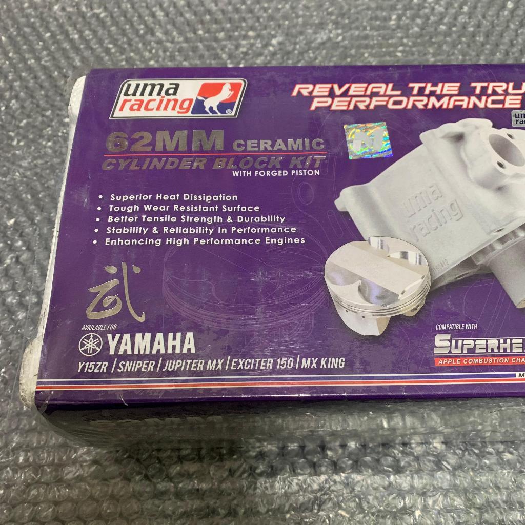 UMA RACING CYLINDER BLOK CERAMIC UKURAN 57MM 62MM 65MM MX KING NINJA R RR SS ORIGINAL