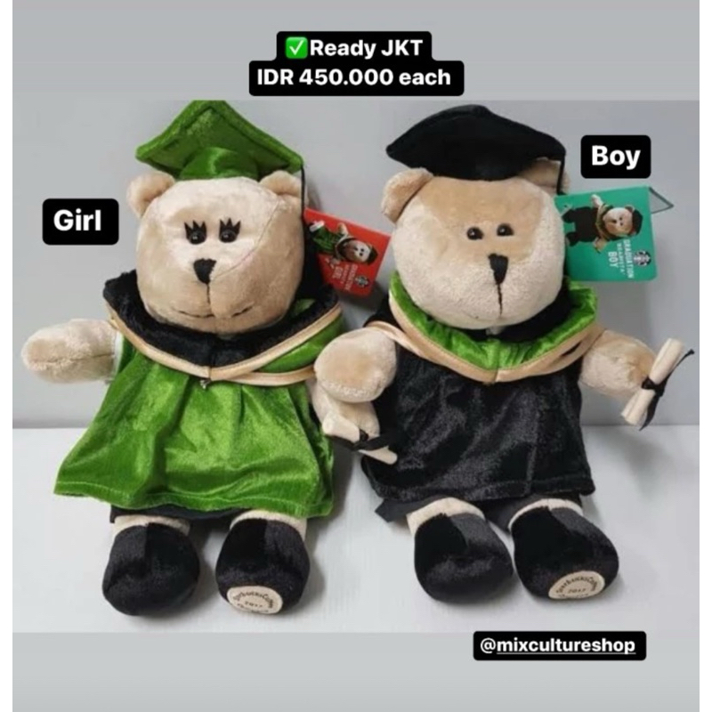 Starbucks thailand graduation bear