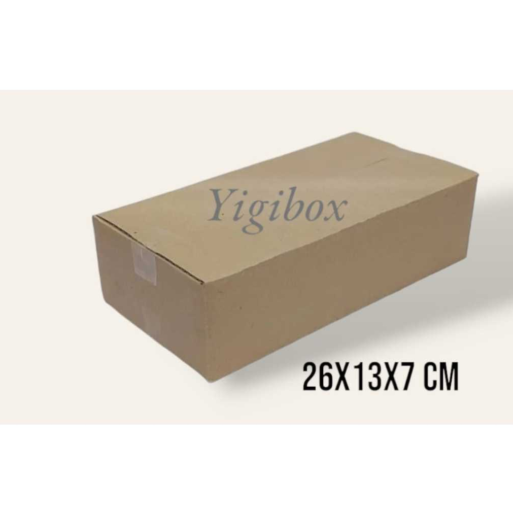 

Kardus Karton Box Ukuran 26x13x7 CM.... ST Single Wall Polos Untuk Packing Souvenir dll