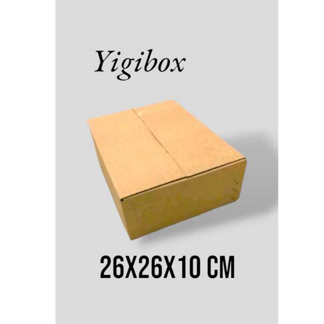 

Kardus Karton Box Ukuran 26x26x10 CM.... ST Single Wall Polos Untuk Packing Souvenir dll