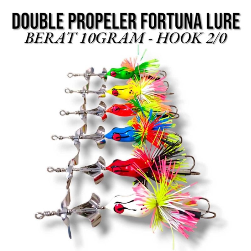 SLATER DOUBLE PROPELLER BERAT 10GRAM HOOK 2/0 UMPAN CASTING TOMAN