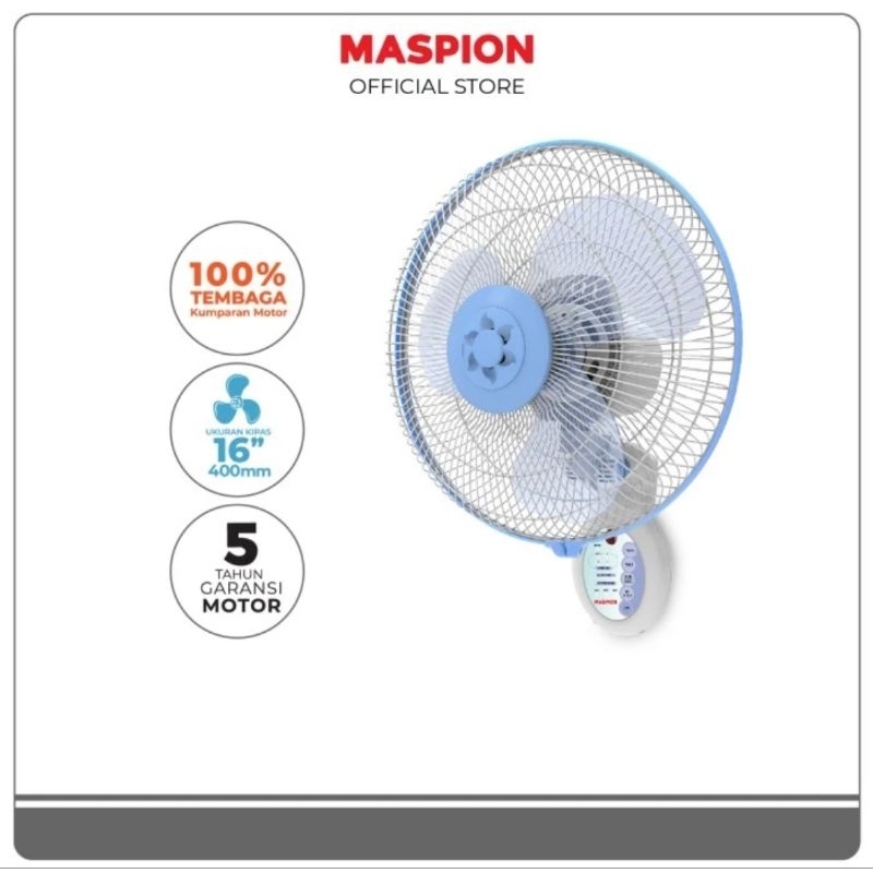 MASPION KIPAS DINDING REMOT WALL FAN REMOT 16" MWF-4001RC
