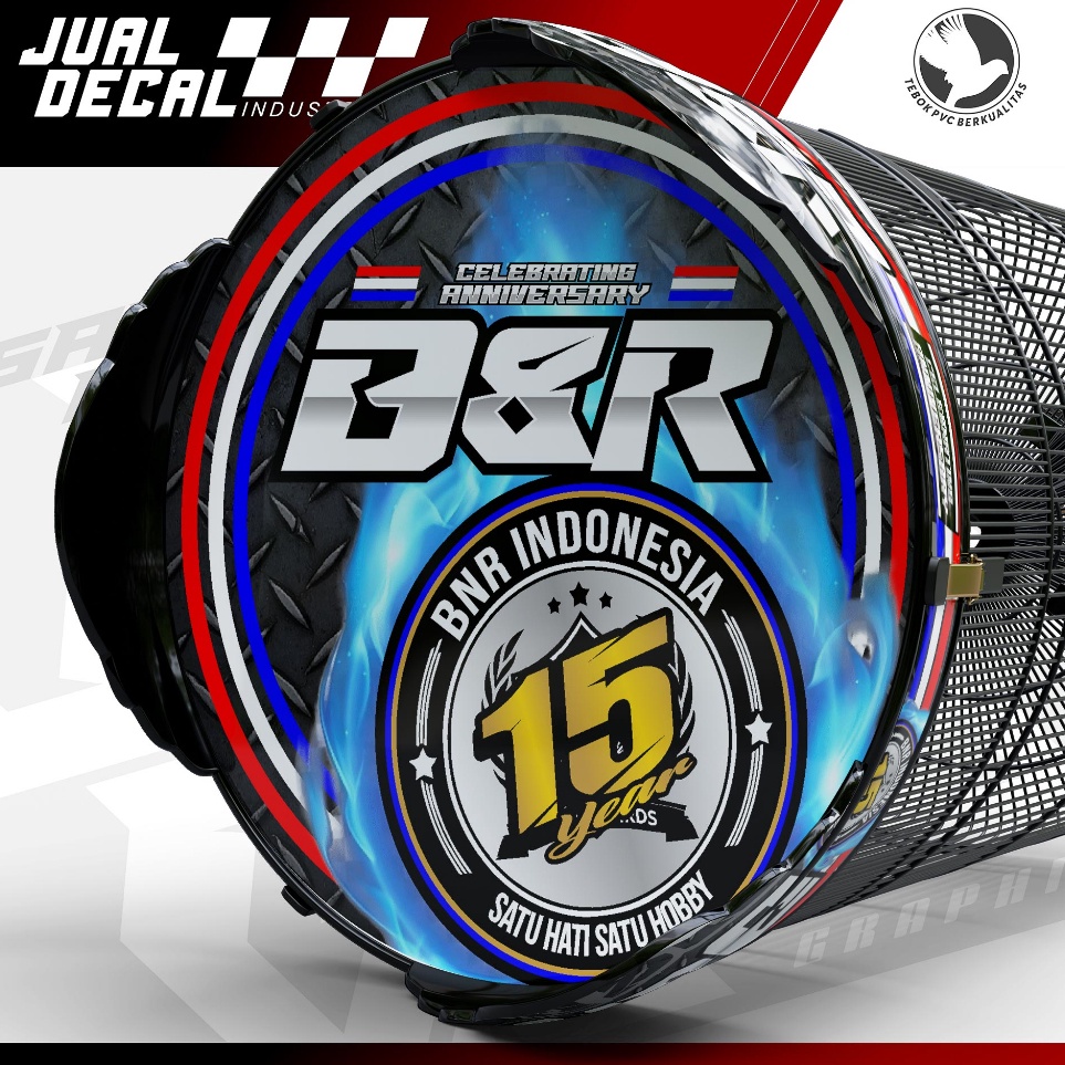 Grosir Puas Stiker Sangkar MURAI BNR 15 Tahun CUSTOM Decal Tebok Kandang Burung Variasi