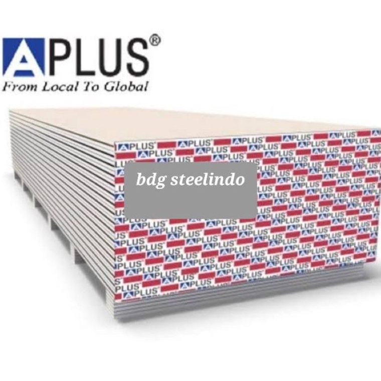 Papan Gypsum Gipsum Aplus A 9mm x 12mm x 24mm Partisi  Plafon