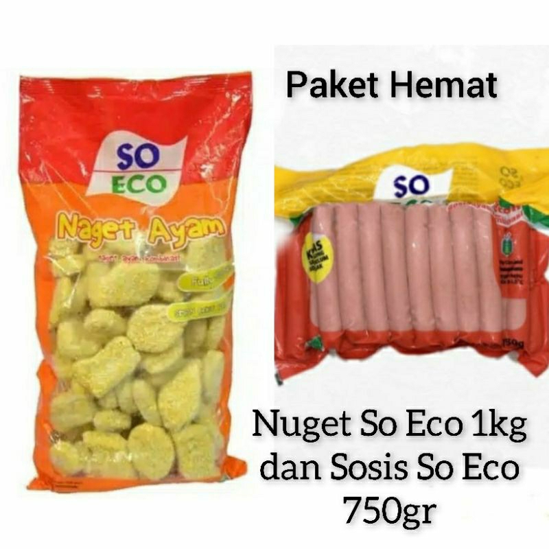 

Paket Nuget So Eco 1kg dan Sosis So Eco 750gr