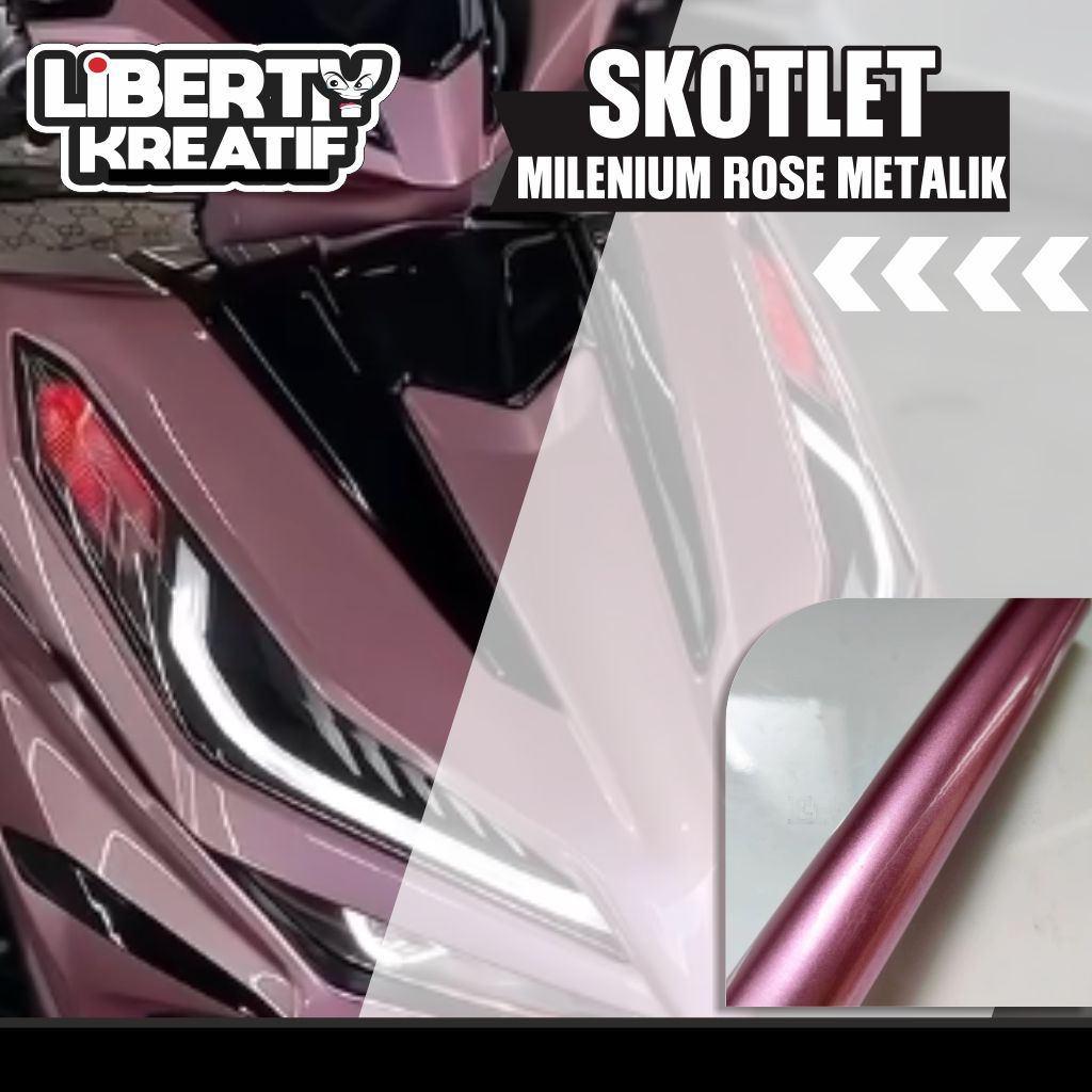 Skotlet Sticker Wrapping Motor Milenium Rose Metalik Skotlet Pink Muda Candy Soft Pink Metalik Candy