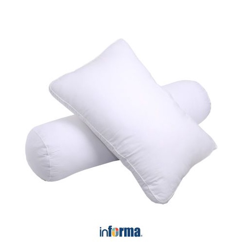 Informa Set 2 Pcs Bantal  Guling Dacron  Putih Set Pillow And Bolster Package Perlengkapan Kamar Tid