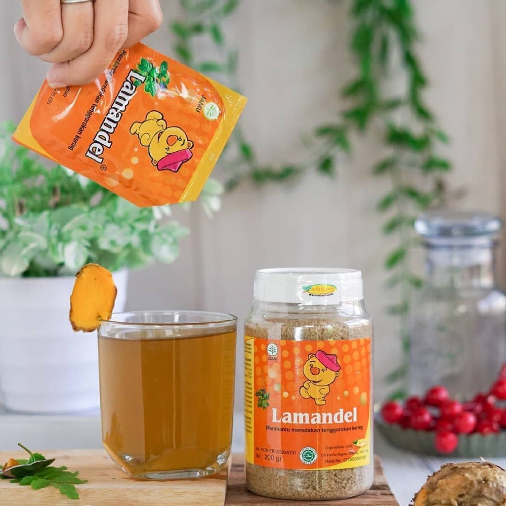 

LAMANDEL BOTOL 200gr - Minuman Herbal Atasi Amandel Radang Sakit Tenggorokan