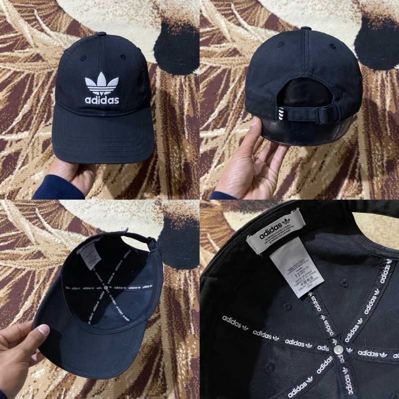 topi Adidas bunga black